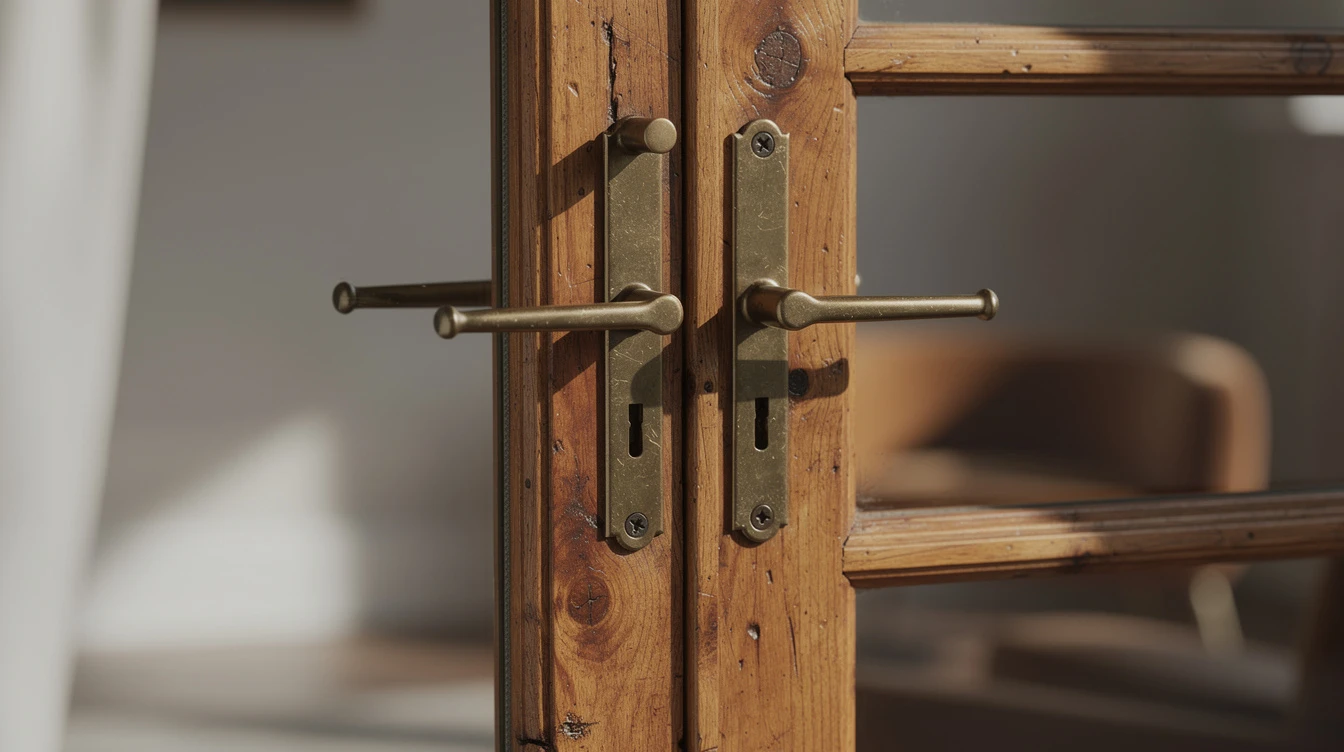 Crémone porte-fenêtre bois